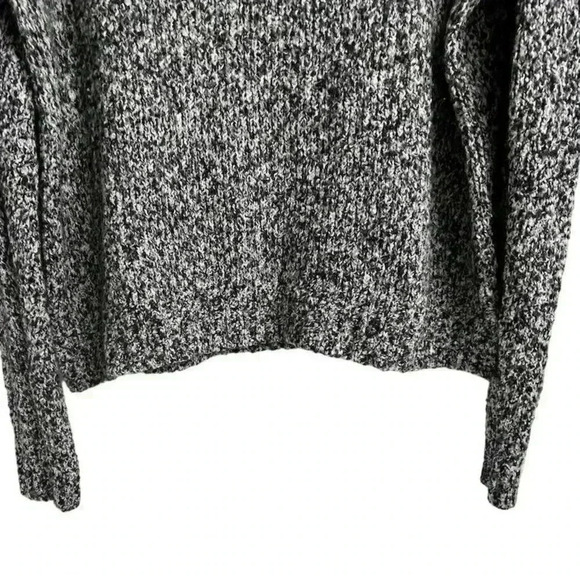 H&M Divided Women's M Black and White Marled Knit Pullover Sweater Long Sleeve - Picture 5 of 9
